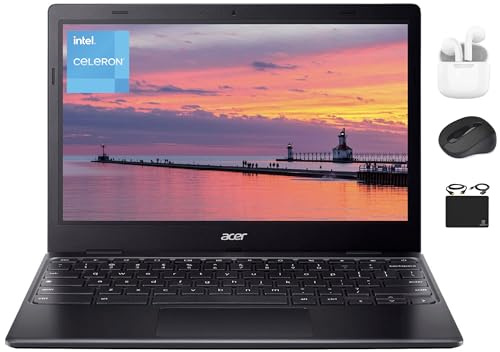 acer 311 Chromebook 2025 Flagship Slim Light Laptop, 11.6 HD Display, Dual-Core Intel N4500 Processor (Upto 2.80GHz), 4GB RAM, 64GB eMMC, Wi-Fi 5, Webcam 8+ Hrs Battery, Chrome OS +HubxcelAccessory