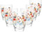 MamboCat Marie Lot de 6 verres à eau, 220 ml, hauteur 10,5 cm, avec décor prairie florale pour 6 personnes, verre conique pour jus, soda, boissons gazeuses et autres