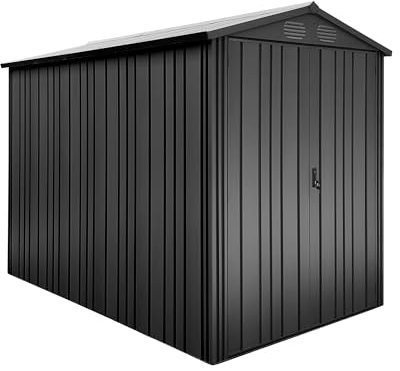 Hoggar - Abri de Jardin métal Pioneer Y50 – Structure autoportante - Portes renforcées - Serrure avec clé Incluse - Piliers en V - Plafond Robuste - Cabane extérieur 168x256x200cm – 4,30m2
