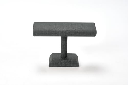 Papten T-Bar - Espositore Da Tavolo Per Bracciali Elegante Porta Gioielli in Pelle PU A Forma Di T Per Bracciali, Orologi E Collane (nero)