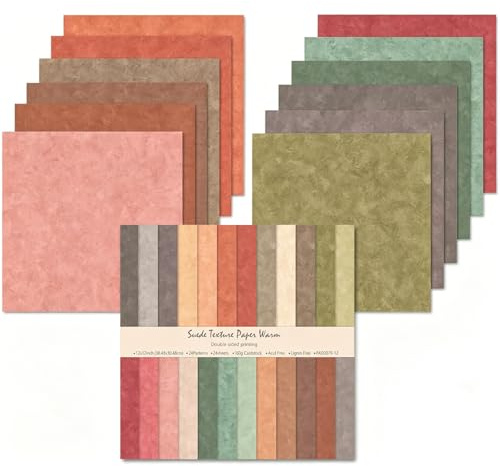 Oriental riverkit Scrapbook Papier 24 Blatt, Muster Papier, Rot/Grün | Doppelseitiges Dekorpapier, 30,5 x 30,5 cm, 24 Farben, Mehrfarbig Craft Papiers für DIY Fotoalbum und Scrapbook Dekoration