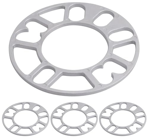 4 pezzi distanziali auto, distanziali da 5 mm, distanziali ruota in lega di alluminio, parti di conversione per cerchioni General Motors per la maggior parte dei cerchioni a 4 e 5 fori (5mm)