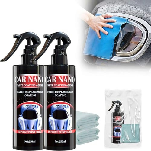 GENÉRICO Spray De Revestimiento Cerámica Para Coche, Spray Recubrimiento Automóvil, High Protection 3 En 1 Spray, Nano Spray Alta Protección Para Coche (2-Pack)