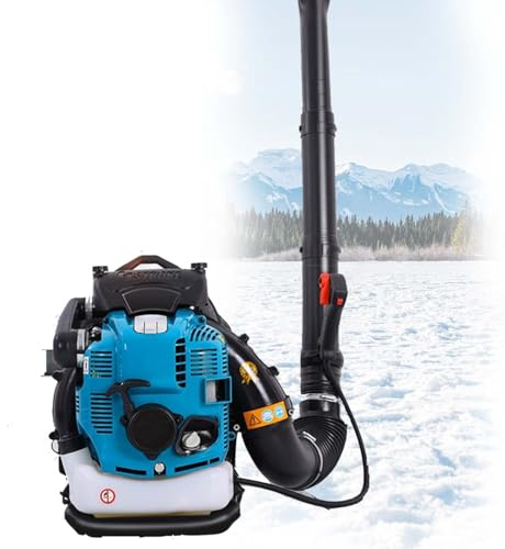 Benzin Laubbläser Rucksack 4-Takt 1000cc Mit 2,0L Tank, 10000 U/min, Profi Gebläse Für Garten, Schnee, Baustellenreinigung, Komfortabel, Umweltfreundlich Und Wartungsfreundlich(Blue)