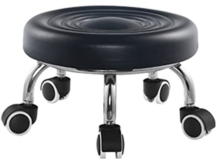 Sgabello da garage resistente, capacità 181,4 kg, design ergonomico per meccanici e officine, ruote scorrevoli, altezza regolabile, comoda seduta da lavoro