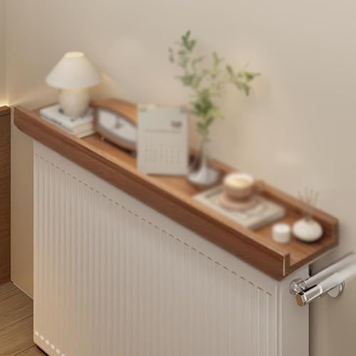 WANGRUIERHA Tablette de Radiateur en Bois, Etagere Radiateur Mural pour la Maison, Armoire de Routeur, Convient pour Le Salon, la Chambre, Le Couloir, Le Bureau(Brown,30x15x4cm/12x6x1.6in)