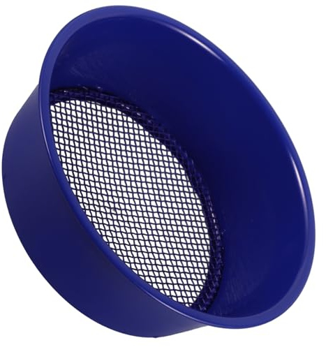 TOYANDONA Tamis à Mailles pour Sol Jardinage Manuel Tamis de Jardin Rond 36 Mm Bleu Outil de Tamisage Léger pour Plantation Filtration Terreau et Compost Robuste en Métal