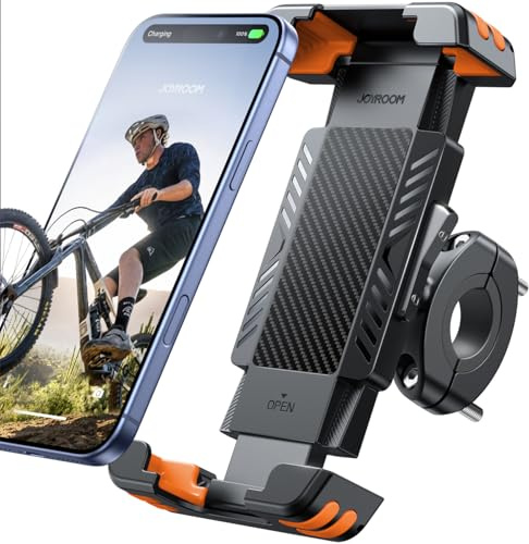 JOYROOM 2026 Handyhalterung Fahrrad [versteckter Tracker-Aufbewahrung] Handyhalter Motorrad [1S Schnellverriegelung],Universal Handy Halterung Lenker für Rennrad MTB E-Scooter für 5.8–7 Smartphone