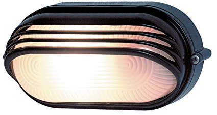 REV Ritter 0590057555 ovalt ljus aluminium med lock 60 watt svart