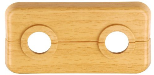 Cornat T384116 Kunststoff Doppel-Klapprosette, Buche, 2 Stück, 18 mm