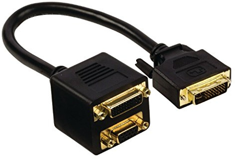 Valueline VGCP32953B02 Cavo Adattatore DVI-I 24+5-pin Femmina - VGA Femmina da 0.20 m, Nero