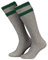 Piarini 43 44 1 Paar Herren Trachtenstrümpfe Trachtensocken Zopfmuster Trachtenstutzen Umschlag Wolle lang Grau Tanne
