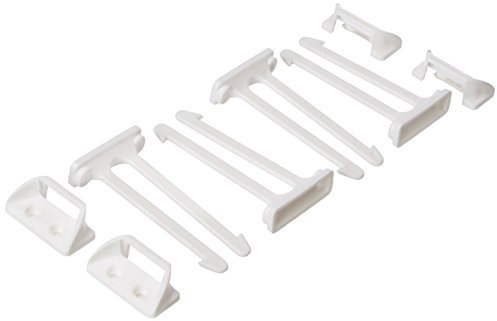 ABUS Schubladen-Sicherung Sina Sicherung für Türen, Schränke und Schubladen - einfache Montage - 1 Stück - weiß - 76973