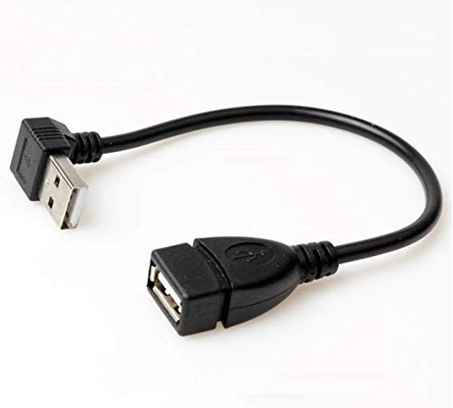 innov8 USB 2.0 Type A Male to Female Data Transfer & Charging Extension Cable for Computer, Mouse, Card Readers, Keyboards and other USB Peripherals (Down Angle) - 0.3m