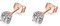 PRETTERY Silver Stud Earrings, 925 Sterling Silver Cubic Zirconia Stud Earrings, Small Sleeper Cartilage Hypoallergenic Earrings, 4mm, Rose Gold