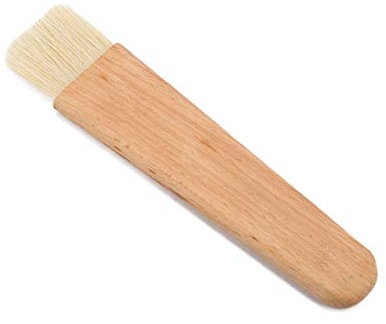In Legno di Crine di Cavallo Griglia per Barbecue Pasticceria Pennello per Condire Salsa Burro Attrezzo da Cucina per Stendere Cottura Cottura, Pennello da Forno(flat handle)