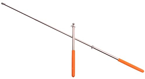 MQQYLBHDS Bauchtanz Zubehör Bauchtanz Flügel Stick Ägypten Indischer Tanzen Bauchtanz Isis Flügel Edelstahl Teleskopstange und Tasche (Farbe: Orange)