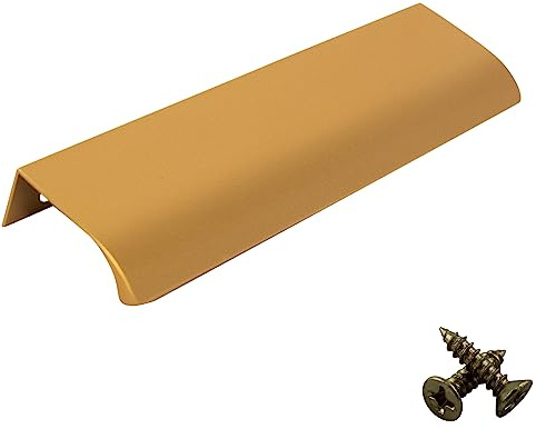 M4TEC Verdeckte Fingerzug-Griffe aus Metall Kantendesign Moderne Küchentürgriffe Schrankzuggriffe Schubladen-Ziehgriffe Schlafzimmer Bad Möbelgriffe. Serie VD3: 256 mm BA Kupfer