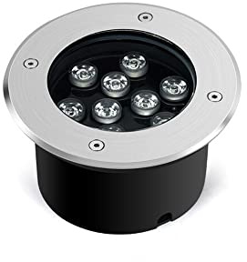 MGOR Sturdy 9W LED Underground Light Highlight Outdoor Buried Lamp Garden Lighting Walkway Patio Yard Lawn Driveway Flowerbed Courtyard Decoration IP67 Ceiling Fixture (Color : Blue Light)