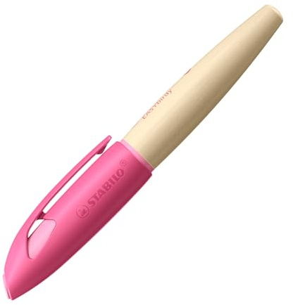 STABILO - Schulfüller ergonomisch für Rechtshänder mit Anfänger-Feder A - EASYbirdy Timber in pink- inkl. Patrone