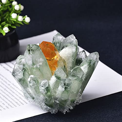 Decoración del hogar Racimo de cristal natural Cristal de cuarzo transparente Piedras y cristales de roca Espécimen Decoración del hogar Regalos Piedras Piedras naturales Inicio Colecciones ( Color :