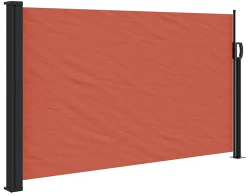 vidaXL Auvent latéral rétractable Terre Cuite 120x500 cm, écran d’intimité de Jardin, Brise-Vue de Balcon, écran d'extérieur, Brise-Vue d'extérieur