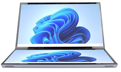 Computadora Portátil con Pantalla Táctil Dual de 14 Pulgadas, Computadora Portátil con Pantalla Táctil IPS de 2.2K 60 Hz, Banda Dual 2.4G 5G, (32GB+1TB Enchufe de la UE)