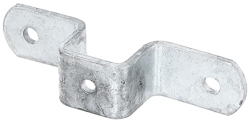 Alberts 855796 Collier de fixation pour poteaux universels | galvanisé à chaud | pour poteaux 30 x 30 mm | kit de 10