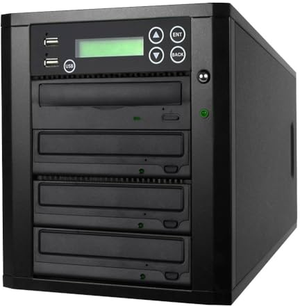EZ DUPE 1 to 3 CD DVD USB Multimedia Duplicator – Flash Memory Stick & Optical Disc Backup System – CD DVD Burner, USB Copier and Cloner (Media Maven Plus)