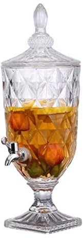 Distributore di Bevande 2L/3L/5L Brocca Fredda in Vetro per succhi di Frutta con Rubinetto Bottiglia di Vino in Vetro Lattina per Bevande ad Alta Temperatura Bottiglia d'Acqua Facile erogazi