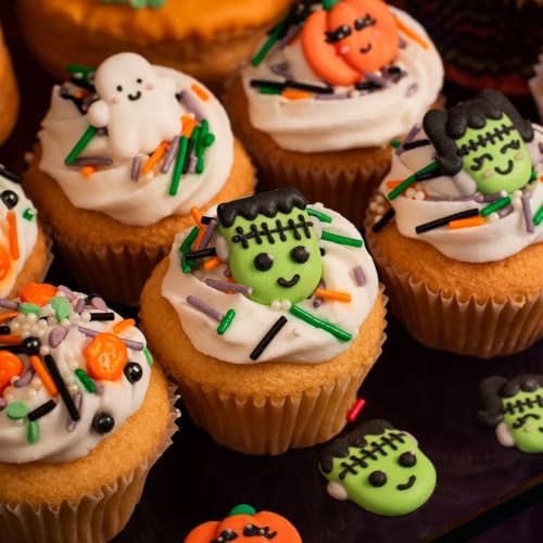 Stef's - Sugar Pipings - Halloween - Cute Halloween Sugar Cake Decorations - 12Pk