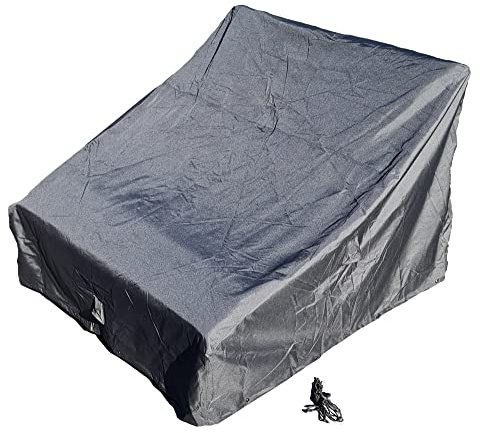 XXL Schutzhülle Abdeckhaube Regenschutz für Waldsofa Traumliege Sonnenliege Relaxliege Gartenliege Himmelsliege Wellnessliege Saunaliege (Schwarz, Wetterschutzhülle XXL)