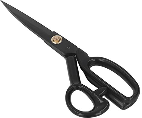 Forbici per tessuto, 9 pollici Forbici da cucito Forbici nere per taglio pelle Forbici per tessuto resistenti per tessuto artigianale in pelle