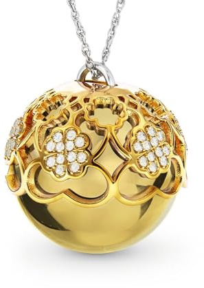 Dada Gioielli - Protection et amour pour les futures mamans - Collier bola de grossesse appelant les anges - Pendentif scintillant - Cadeaux pour femmes enceintes