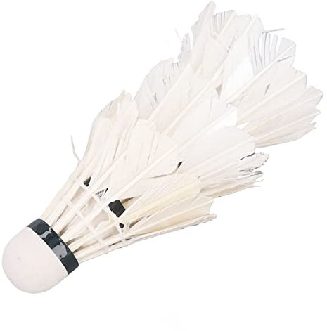 Acouto 3 Stück Gänsefeder-Badminton, Professionelle, Stabile Weiße Federbälle für Indoor-Outdoor-Sportarten, Optisch Leicht und Somit Ideal für Aktivitäten in Gänsefeder-Badminton, Weiß