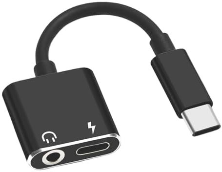 Lunaobrik Adaptateur USB C pour casque - Convertisseur jack audio, adaptateur de charge rapide pour tablettes et téléphones, puce audio de haute qualité, design multi-usage