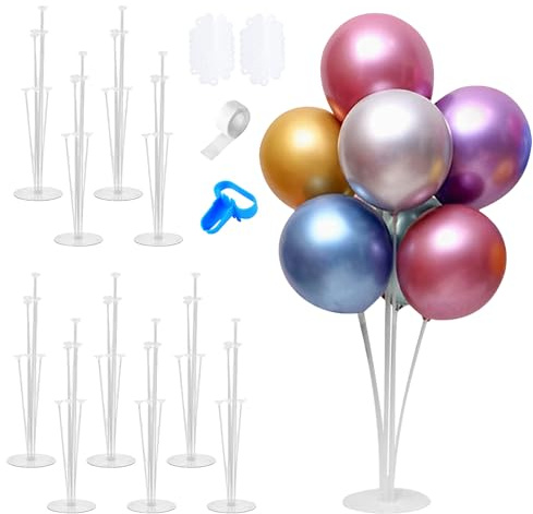 10PCS Balloon Stand for Table: Balloon Centerpiece Stand with Sticks and Holders for Birthday Wedding Christmas Anniversary Festival Decoration | 70 cm