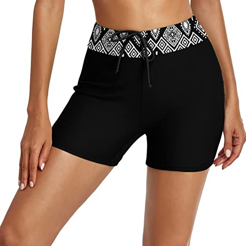 Short Maillot De Bain Femme Shorts Boxer Bas Maillots Tankini Grande Taille Noir Shorty Fille Sport Rouge Long Blanc