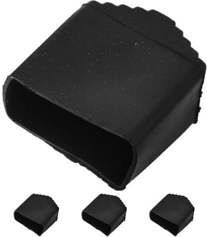 WOONEKY Cubierta De Goma para Pies De Escalera 4 Piezas Almohadillas Antideslizantes Cuadradas para Escalera Plegable Protegen El Suelo Mejoran La Estabilidad Y Son Fáciles De Instalar
