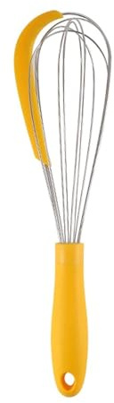 XHZMDWOU Compact Egg Whisk Multifunctional Rotary Manual Egg Beater Kitchen Egg Beater Baking Tools Silicone Flour Mixer Convenient Hand Whisk(Yellow)