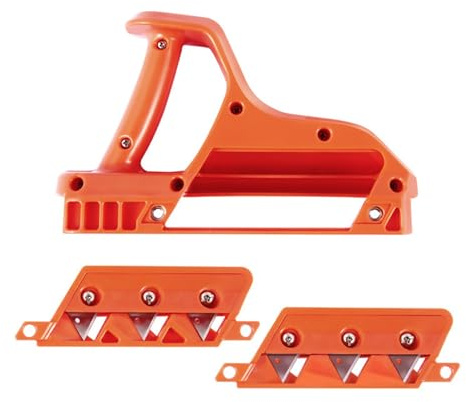 Pialla per smussatura, taglierina rapida per cartongesso, con 10 lame sostituibili, pialla portatile per cartongesso per smussatura precisa (45+60 gradi)