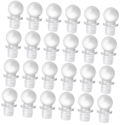 NUOBESTY 24 Piezas Tapones para Botellas de Vino de Vidrio y Silicona Tapones Portátiles para Sellar Bebidas Sellado Seguro para Botellas de Vino y Frascos de Maquillaje