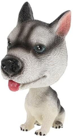 Milisten Figurine Chien Rigolote à Ressort pour Tableau de Bord Décoration Voiture Ornement Mignon à Tête Qui Bouge Accessoire Auto Ludique et Facile à Installer