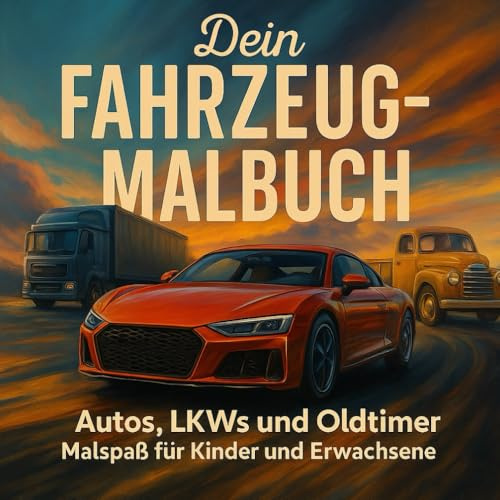 Fahrzeugmalbuch: Das Ultimative Fahrzeugemalbuch: über 42 realistische Malvorlagen für Kinder und Erwachsene - Entspannung, Kreativität und pure ... Geländewagen und Oldtimer: Malbuch Geschenk