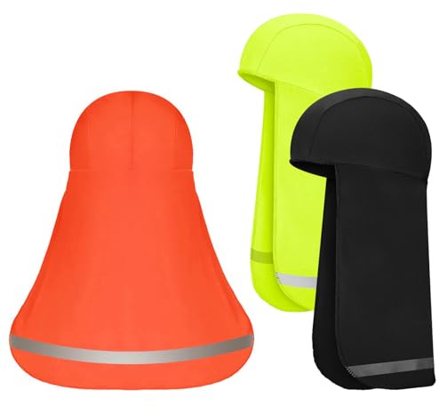 Gorra con Protector Cuello, 3 Piezas Bandana Ciclismo Hombre, Forros de Casco, Parasol para Casco, Transpirables, Secado Rápido, para Ciclismo, Montañismo, Trabajo al Aire Libre