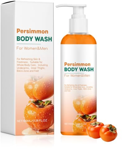 Persimmon Body Wash,Gel de Ducha de Caqui,Jabón de Caqui Gel de Ducha