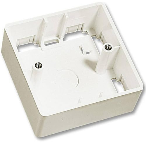 Lindy 60523 - Scatola murale singola, Per prese a muro AV modulari, Bianco, 86 x 86 x 47 mm