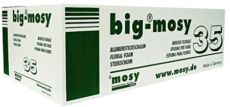 Steckschaum-Ziegel, 35 Stck, Blumensteckschaum, Steckmasse f. frische Blumen, nass, Frischblumen grün