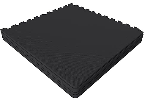 Gorilla Sports Protection tapis (6 tapis + 12 embouts) kit de protection, tapis puzzle au sol, fitness