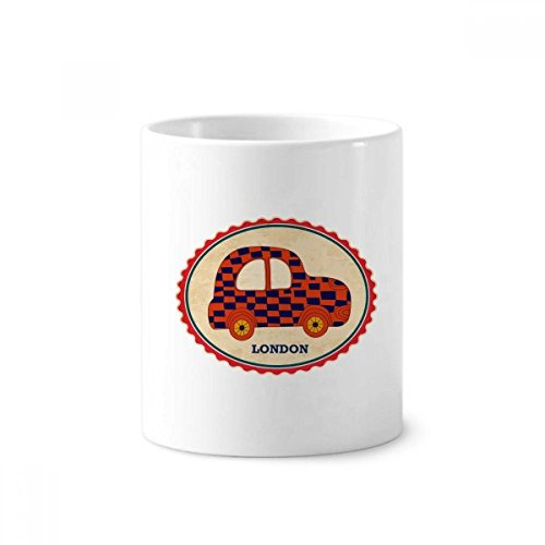 DIYthinker Little car UK London Stamp Britian Ceramic Toothbrush Pen Holder Mug White Cup 350ml Gift 9.6cm high x 8.2cm Diameter
